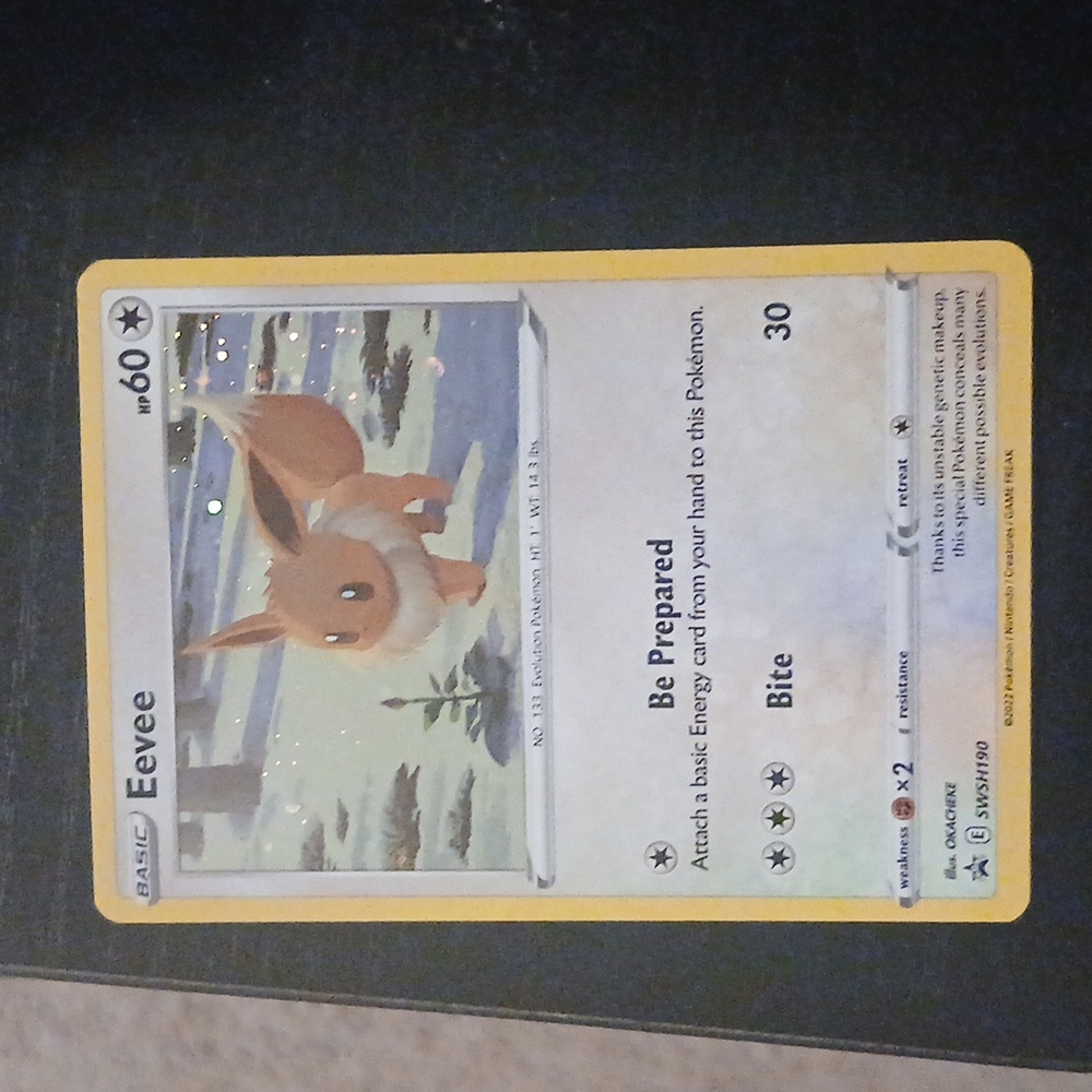 Eevee HOLO Pokemon Trading Card